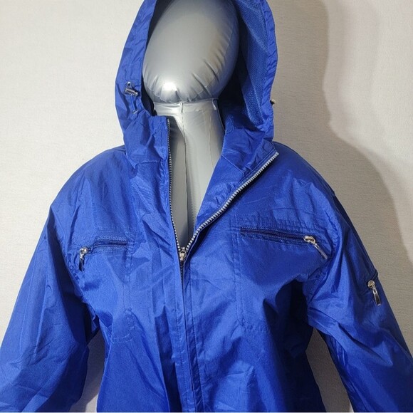 Size XL J 5 Apparel Women's %100 Polyester Jacket Full Zip Blue - Picture 3 of 11
